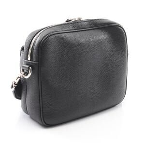 Gucci Bag Black Leather Web Shoulder Stripe
